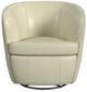 Elements International Vito Pebble Cream Swivel Chair-3