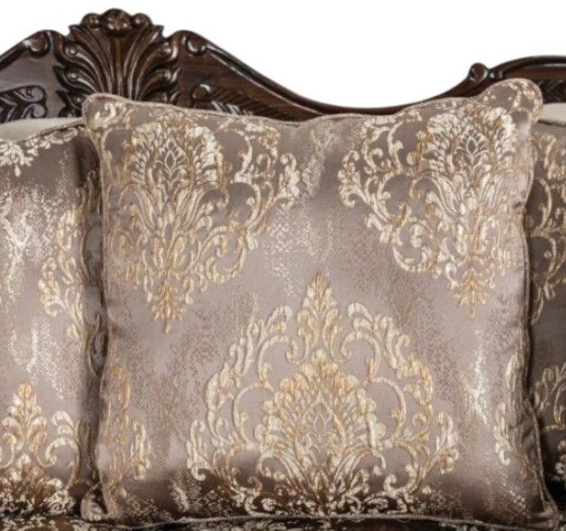 Furniture of America® Andalusia Dark Cherry/Light Brown Sofa-3