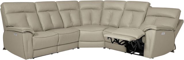 Palliser® Furniture Customizable Oakley 5-Piece Power Reclining Curved Sectional with Power Headrest and Power Lumbar-1