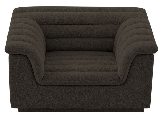 Meridian Furniture Cascade Brown Boucle Fabric Chair-1