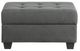 Mazin Furniture Dunstan Dark Gray Storage Ottoman-1
