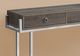 Monarch Specialties Inc. Dark Taupe 48"L Console Table with Chrome Metal Base-2