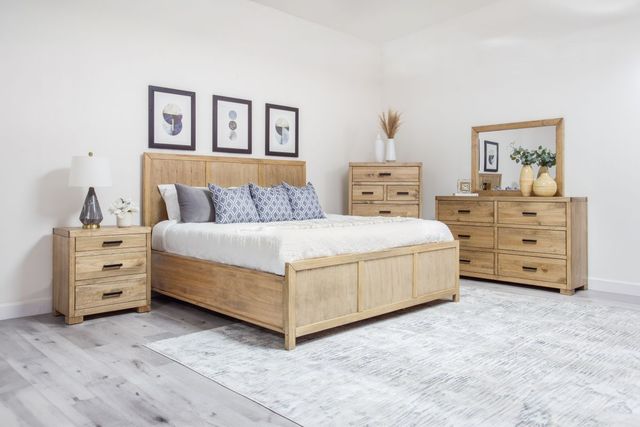 Mako Wood Furniture Oxford King Panel Bed-2