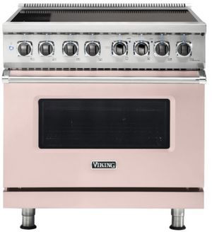 front view of the Viking® 5 Series 36'' Blush Induction Range