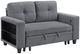 Homelegance® Robinson Gray Loveseat with Pull-Out Bed, Shelves, and Charging Ports-0