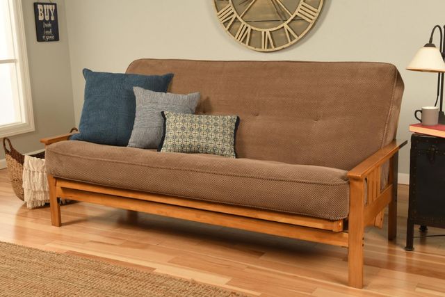 Kodiak Furniture Monterey Marmont Mocha/Butternut Full Futon with Mattress-1