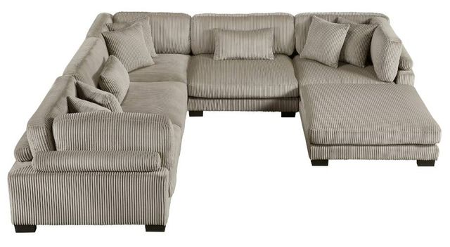 Homelegance® Traverse 6-Piece Taupe Modular Sectional with Ottoman-3