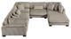 Homelegance® Traverse 6-Piece Taupe Modular Sectional with Ottoman-3