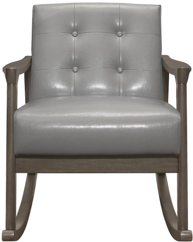 Mazin Furniture Auden Gray Upholstered Rocking Chair-1