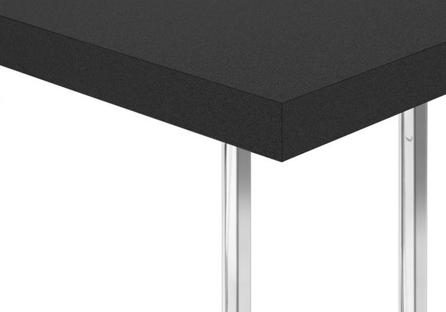 Monarch Specialties Inc. Black 25"H Accent Table with Chrome Metal Base-3