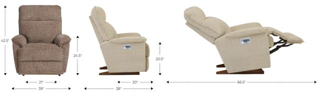 La-Z-Boy® Jay Twig Power Rocking Recliner with Headrest and Lumbar-2