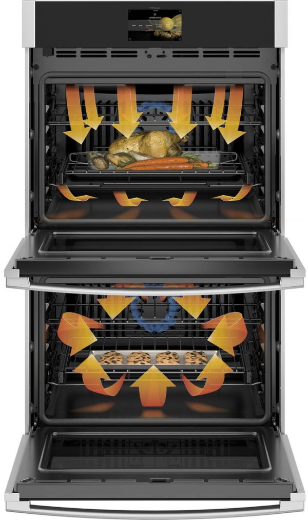 Oven Convection Interior view of a double wall oven showing convection fans
