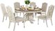 Furniture of America® Arcadia 7-Piece Antique White Round Dining Table Set with Brown Top -0