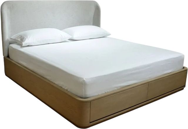 Modus Furniture Penny Buff Cream Queen Panel Storage Bed-0