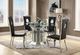 ACME Furniture Noralie Glass Top Dining Table with Column Mirrored Base-4