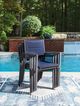 Signature Design by Ashley® Point Bonita 4-Piece Blue/Gray Aluminum Outdoor Sling Arm Chair-5