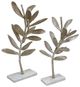 A & B Home 2-Piece Silver/White Olive Branch Statuarie Set-0
