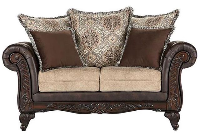 Coaster® Elmbrook 2-Piece Brown Upholstered Rolled Arm Living Room Set-3