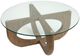 Magnussen Home® Lainey Glass Top Cocktail Table with Almond Base-4
