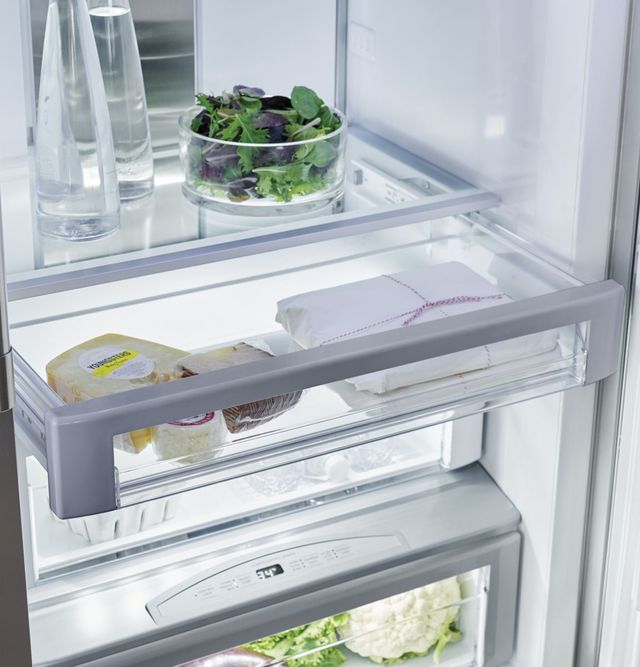 view of the inside of a Monogram refrigerator