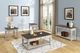 Bernards Linden Brown End Table with White Base-1