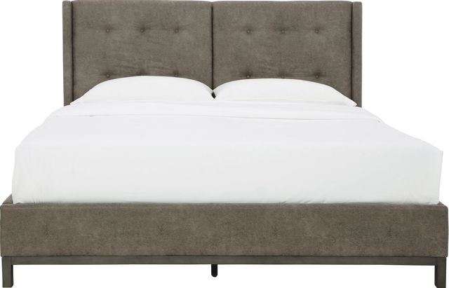 Signature Design by Ashley® Wittland Brown King Upholstered Panel Bed-3