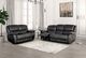 Furniture of America® Glarus Black Manual Reclining Loveseat-1