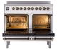 Ilve® Nostalgie II Noblesse 40'' White Pro Style Induction Range with Burnished Trim-1