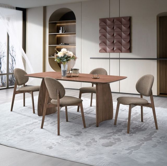 ACME Furniture Hadasa 2-Piece Light Gray/Walnut Dining Side Chair Set-1
