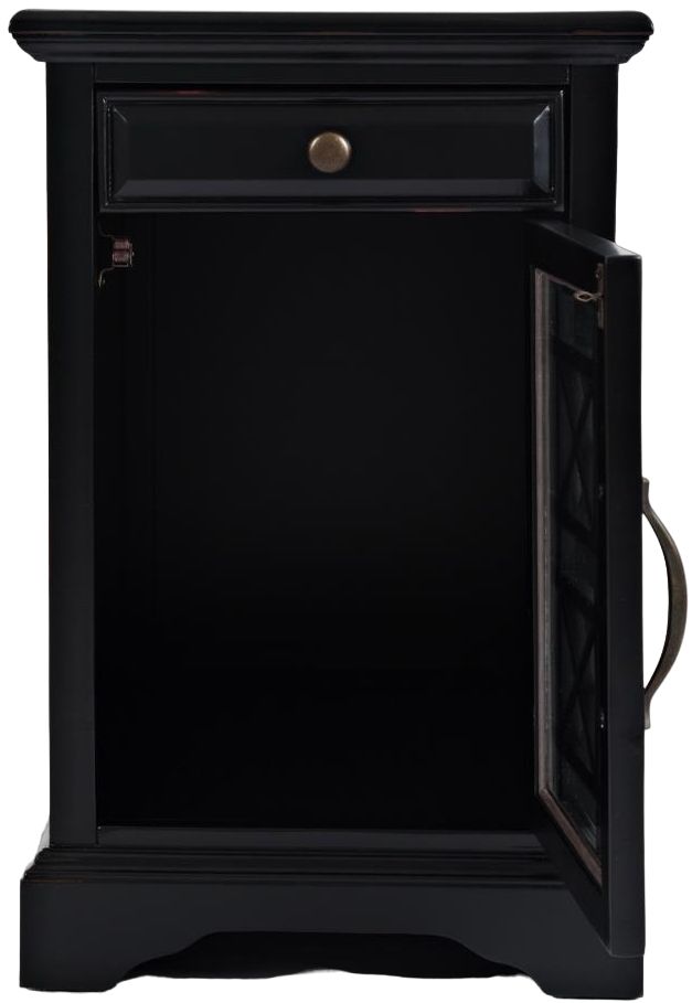 Jofran Inc. Craftsman Antique Black Power Chairside Table-3