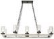 Uttermost® Edgecomb Faux Beechwood/Matte Black 10-Light Indoor-Outdoor Chandelier-1