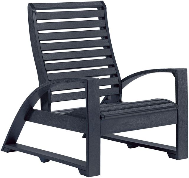 C R Plastics St. Tropez Black Lounge Chair-0