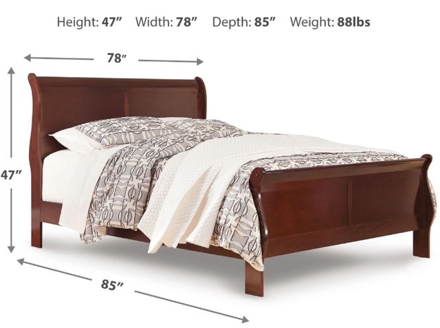 Signature Design by Ashley® Alisdair Reddish Brown King Sleigh Bed-1