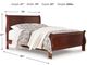 Signature Design by Ashley® Alisdair Reddish Brown King Sleigh Bed-3