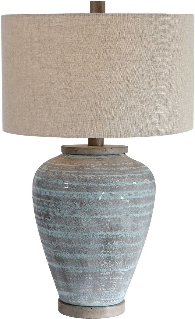 Uttermost® Pelia Light Aqua Table Lamp-3