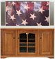 American Heartland Manufacturing Oak 55" Arched Base TV Stand-1