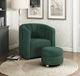 Homelegance® Delaney 2-Piece Green Swivel Accent Chair with Ottoman Set-1