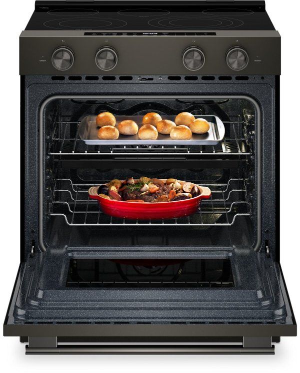 KitchenAid® 30" Black Ore Slide-In Electric Range-5