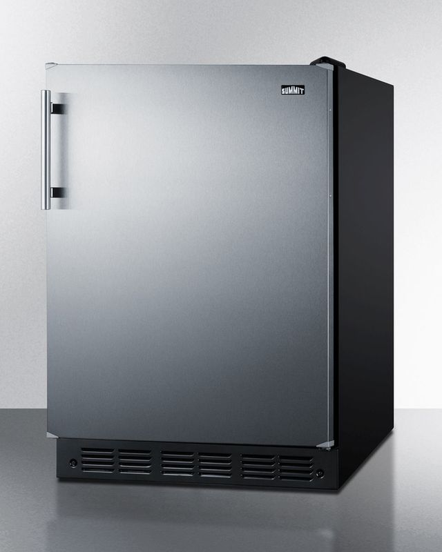Summit® 5.8 Cu. Ft. Stainless Steel Under the Counter Refrigerator-3