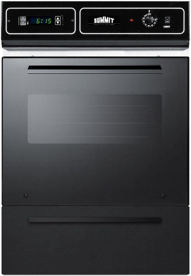 Summit® 24" Black Single Electric Wall Oven-0
