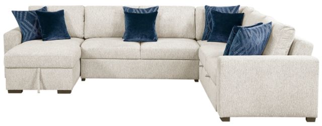 Homelegance® Isla 4-Piece Beige Sectional with Reversible Chaise, Pull-out Bed and Hidden Storage-2