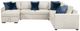 Homelegance® Isla 4-Piece Beige Sectional with Reversible Chaise, Pull-out Bed and Hidden Storage-2