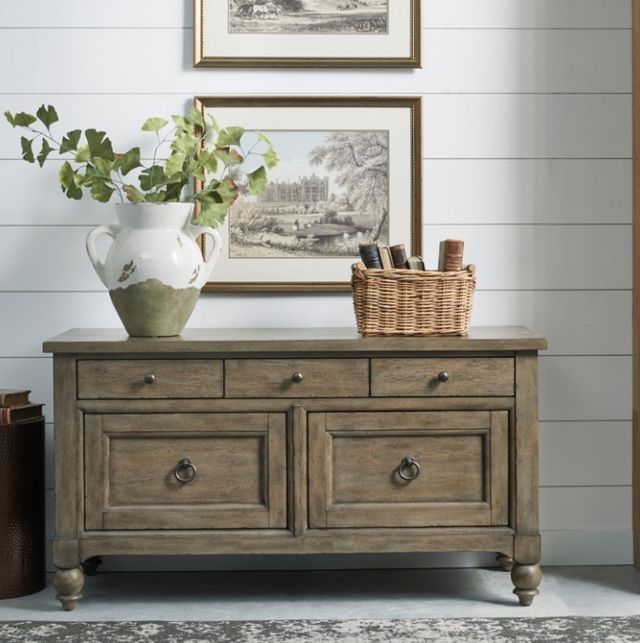 Liberty Furniture Americana Farmhouse Dusty Taupe Credenza-1