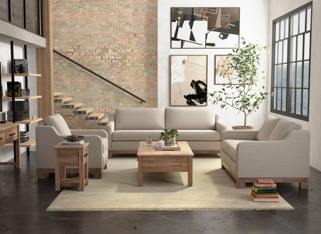 International Furniture Direct Samba Ivory/Sand Drift Sofa-1