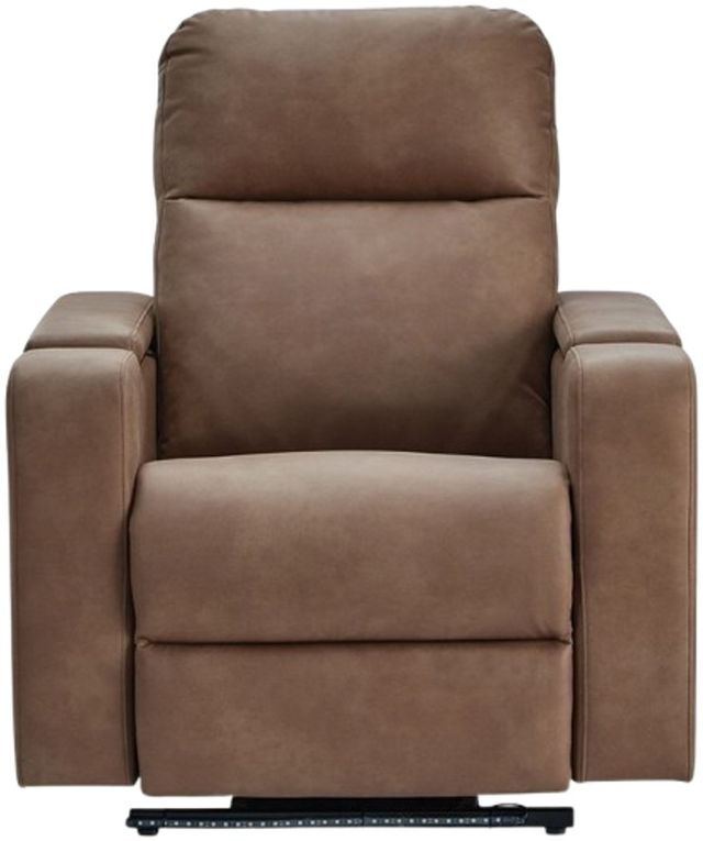 Signature Design by Ashley® Lorrenton Caramel Power Glider Recliner with Audio System-1