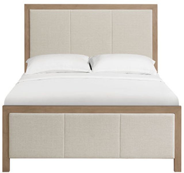 Whittier Wood® Furniture Bailey Almond Queen Upholstered Panel Bed-1