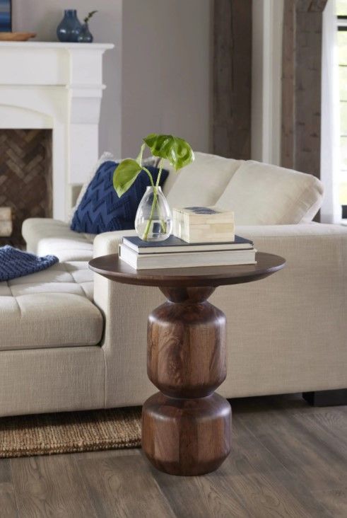 Modus Furniture Sunrise Virton Smoked Brown Round End Table-1