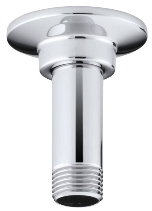 KOHLER® Polished Chrome 3" Ceiling-Mount Single-Function Rainhead Arm and Flange-0