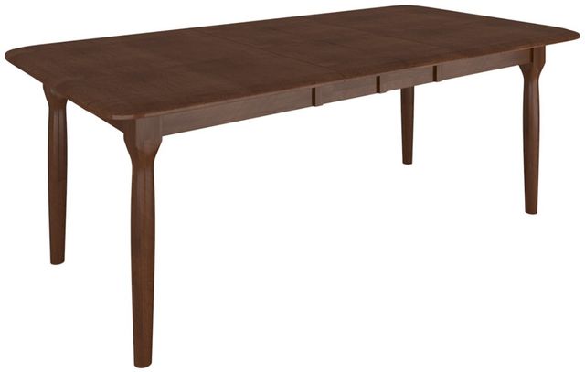 Country View Woodworking Customizable Hanover 48" Sap Cherry Top Dining Table with 2-Leaves and Brown Maple Legs-0