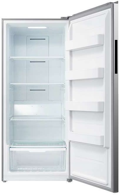 Midea® 28" 13.8 Cu. Ft. Stainless Steel Upright Refrigerator/Freezer-2